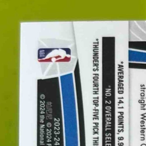 2023-24 Panini Obsidian Chet Holmgren Electric Etch Green 23/25 #30 Thunder - Sports Cards