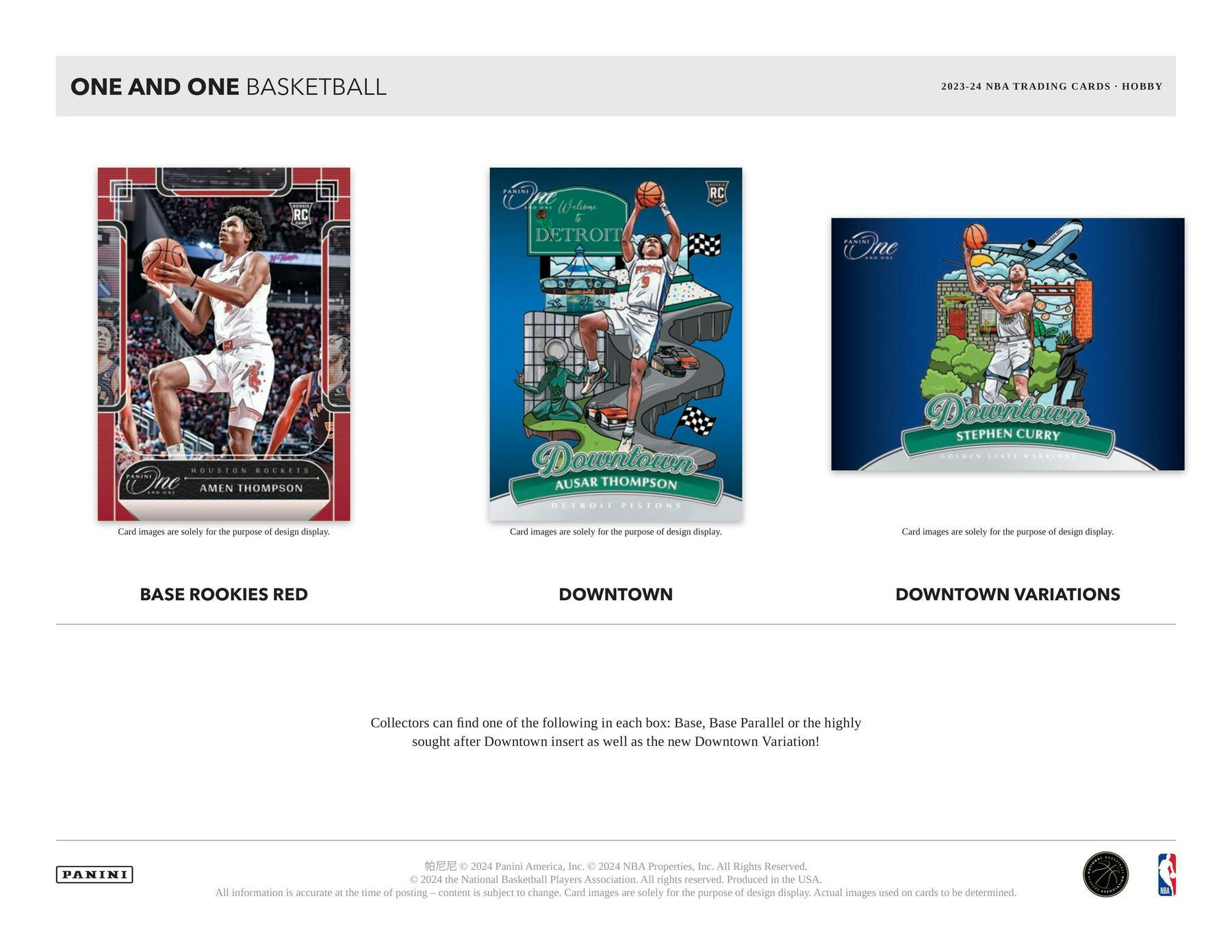 2023/24 Panini One and One Basketball Hobby Box - NBA Hobby Box