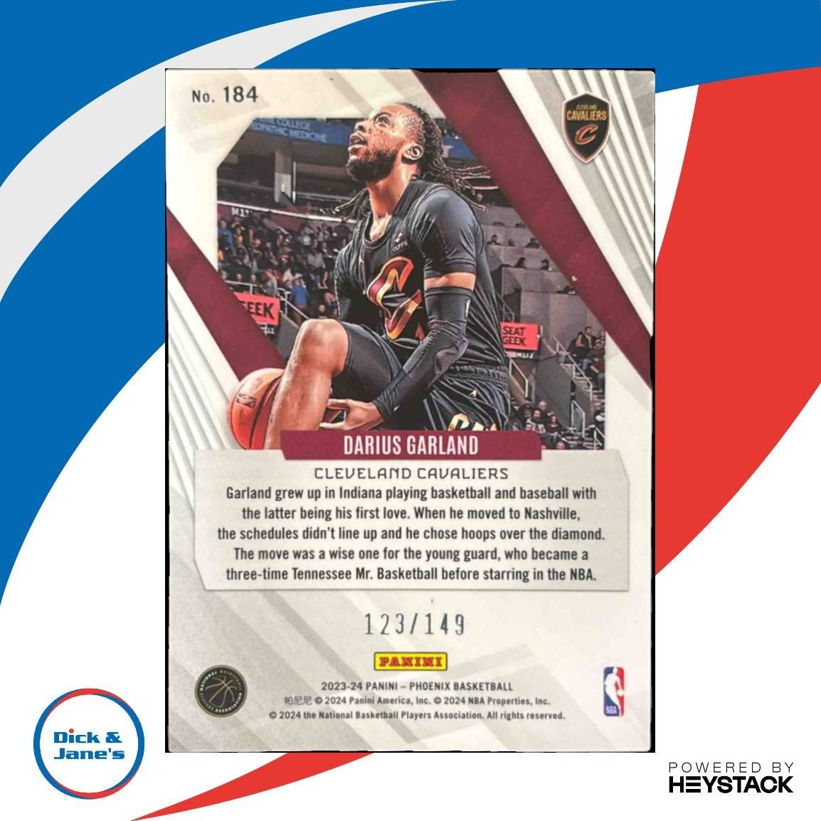 2023-24 Panini Phoenix Darius Garland Green Ice /149 #184 Cleveland Cavaliers - Sports Cards