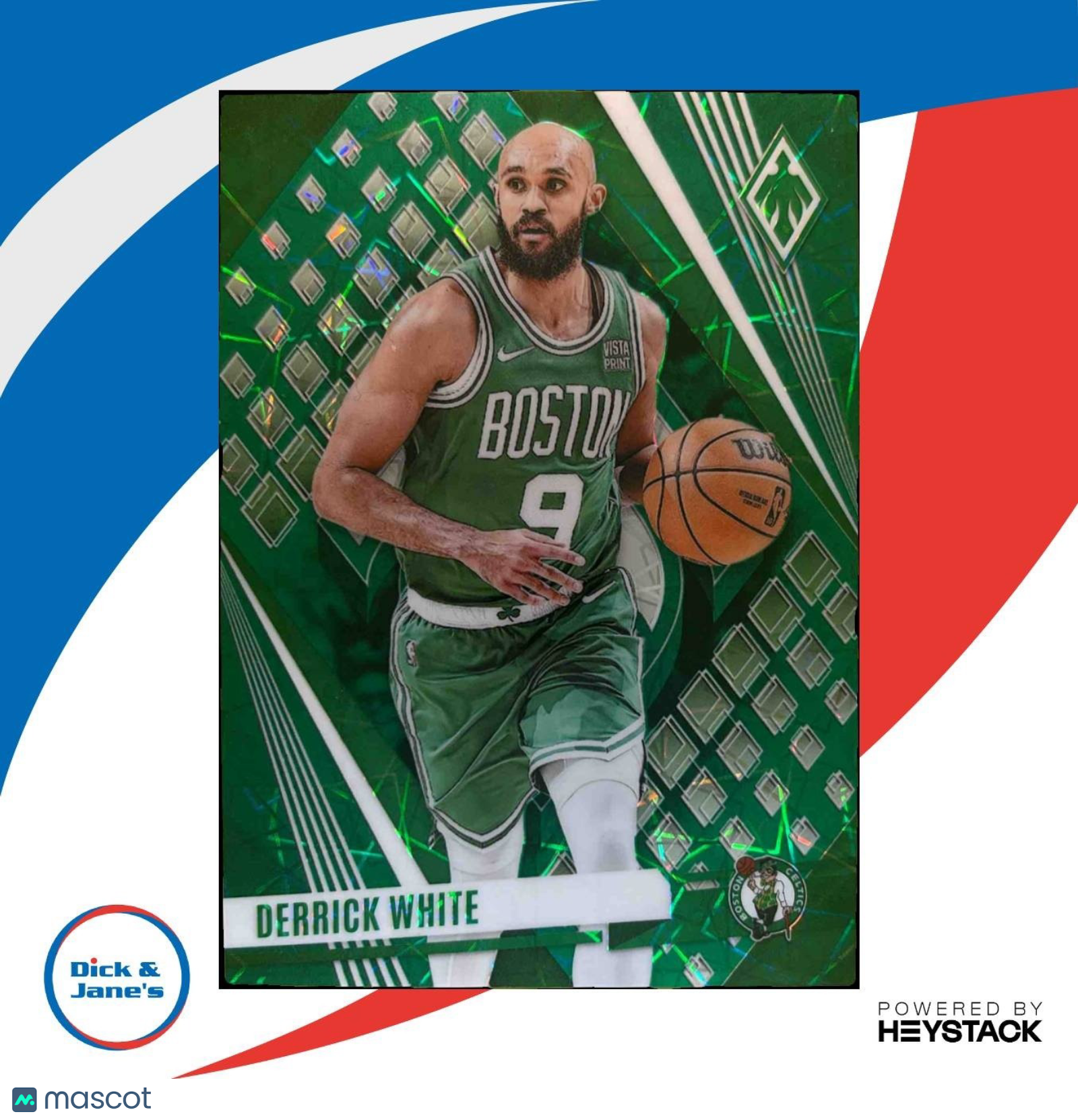 2023-24 Panini Phoenix Derrick White Green Lazer 63/175 #78 Boston Celtics - Sports Cards