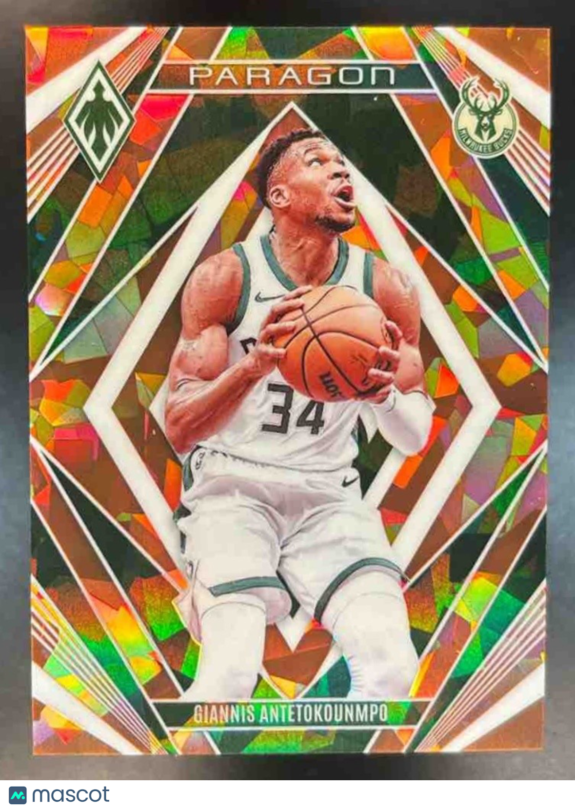 2023-24 Panini Phoenix Giannis Antetokounmpo Paragon Orange Ice /249 #10 Bucks - Sports Cards