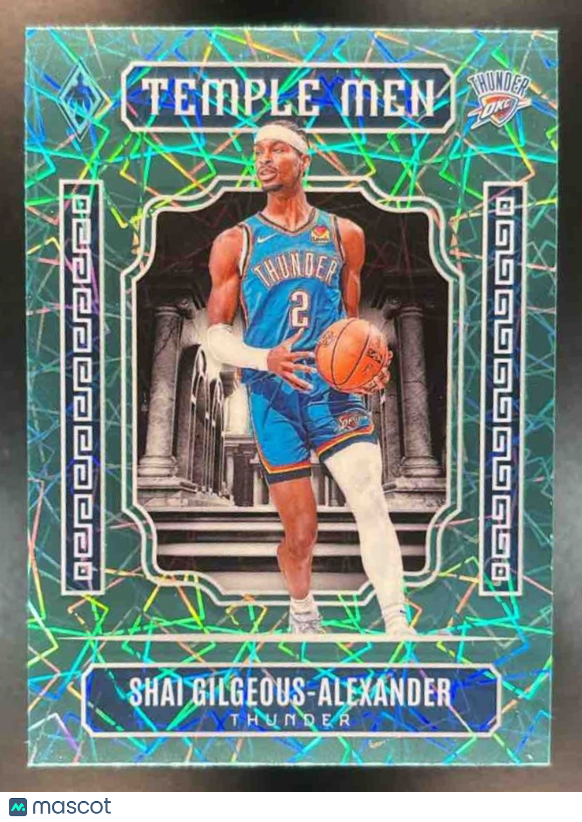 2023-24 Panini Phoenix Shai Gilgeous-Alexander Temple Men Teal Lazer #22 Thunder - Sports Cards