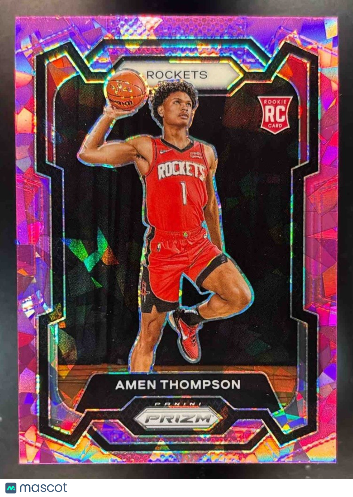2023-24 Panini Prizm Amen Thompson Prizms Pink Ice #150 RC Houston Rockets - Sports Cards