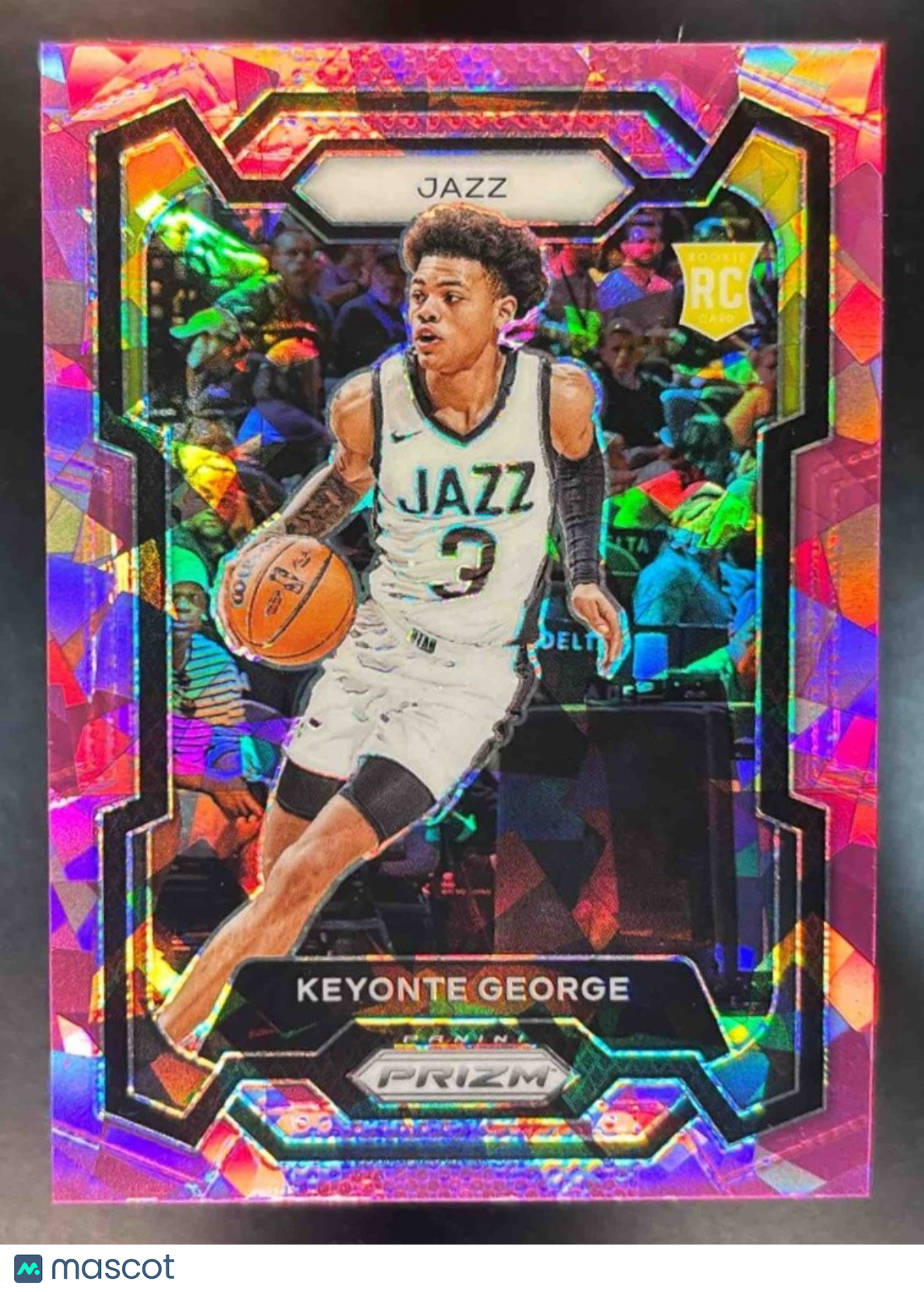 2023-24 Panini Prizm Keyonte George Prizms Pink Ice #127 RC Jazz - Sports Cards