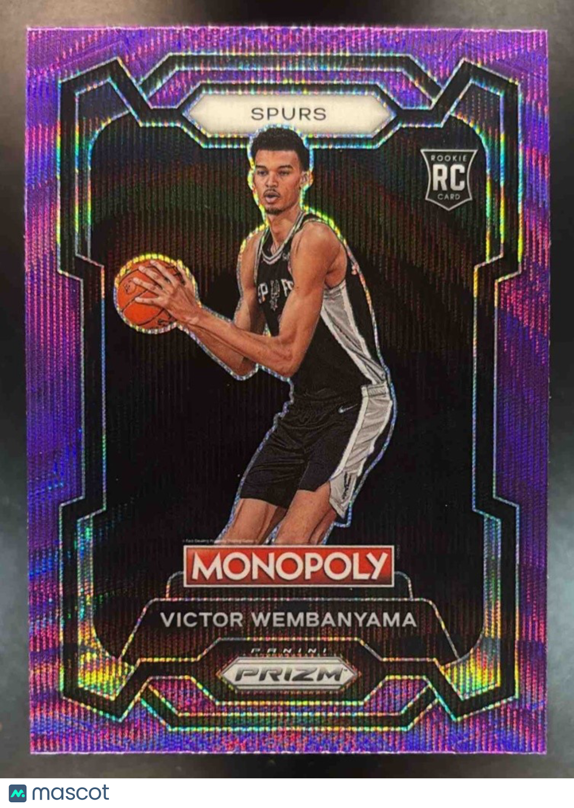 2023-24 Panini Prizm Monopoly Victor Wembanyama Purple #81 RC San Antonio Spurs - Sports Cards