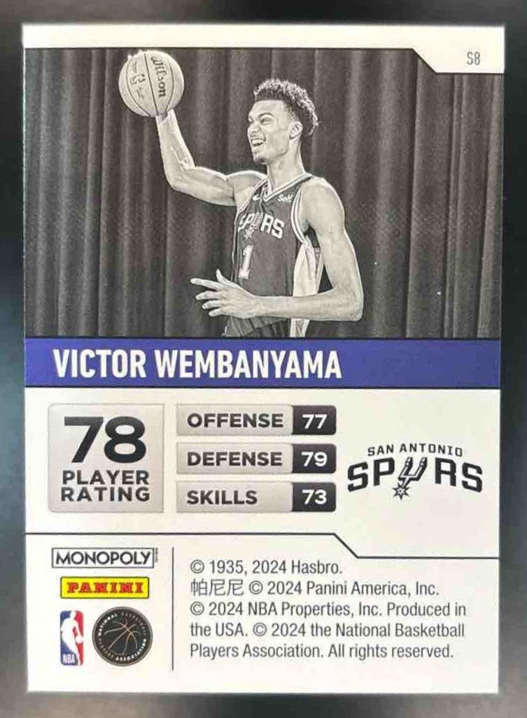 2023-24 Panini Prizm Monopoly Victor Wembanyama Starter Deck RC San Antonio Spur - Sports Cards