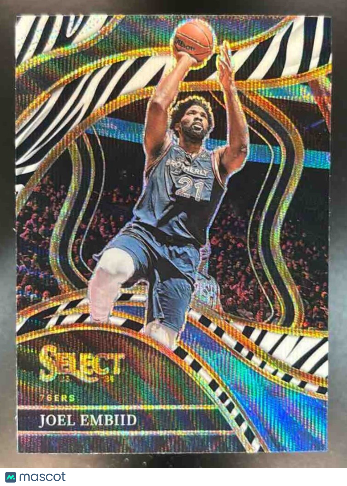 2023-24 Panini Select Joel Embiid Zebra Prizm SSP #204 Courtside 76ers - Sports Cards