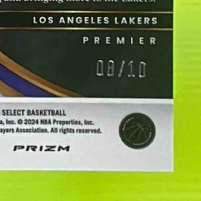 2023-24 Panini Select LeBron James Gold Wave Prizm /10 #135 Premier Level Lakers - Sports Cards