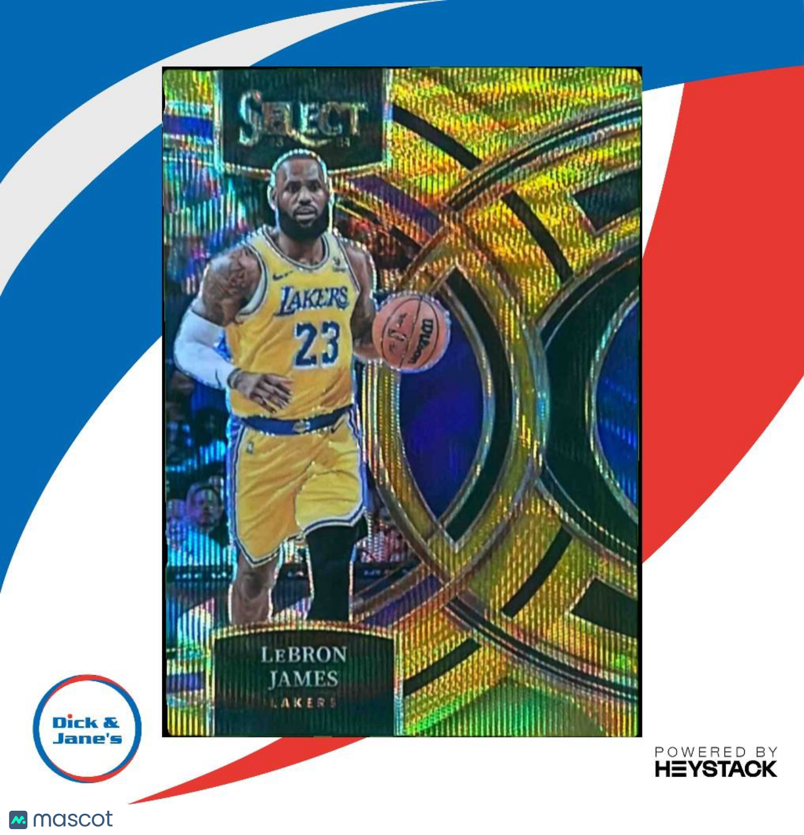 2023-24 Panini Select LeBron James Gold Wave Prizm /10 #135 Premier Level Lakers - Sports Cards
