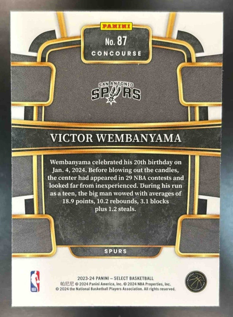 2023-24 Panini Select Victor Wembanyama #87 RC Spurs - Sports Cards