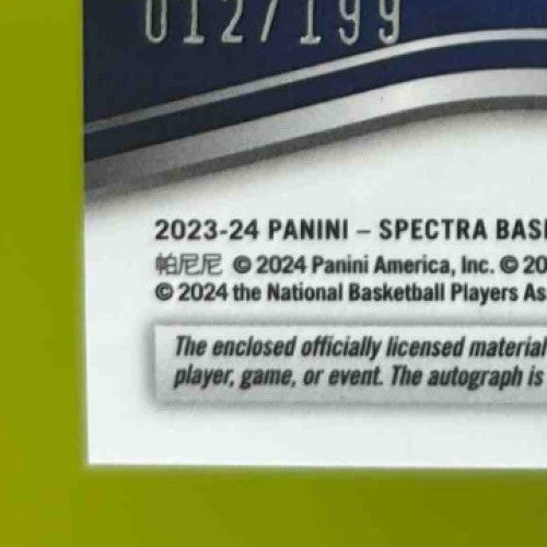 2023-24 Panini Spectra Brandin Podziemski /199 Auto RC Golden State Warriors - Sports Cards