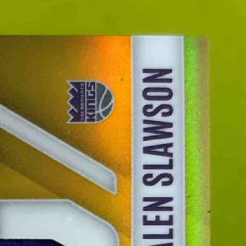 2023-24 Phoenix Jalen Slawson Rookie Jersey Auto Gold 5/10 Sacramento Kings - Sports Cards
