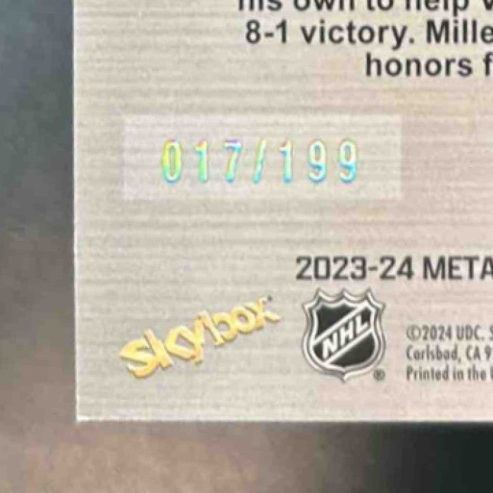 2023-24 Skybox Metal Universe J.T. Miller Meltdown /199 Vancouver Canucks - Sports Cards