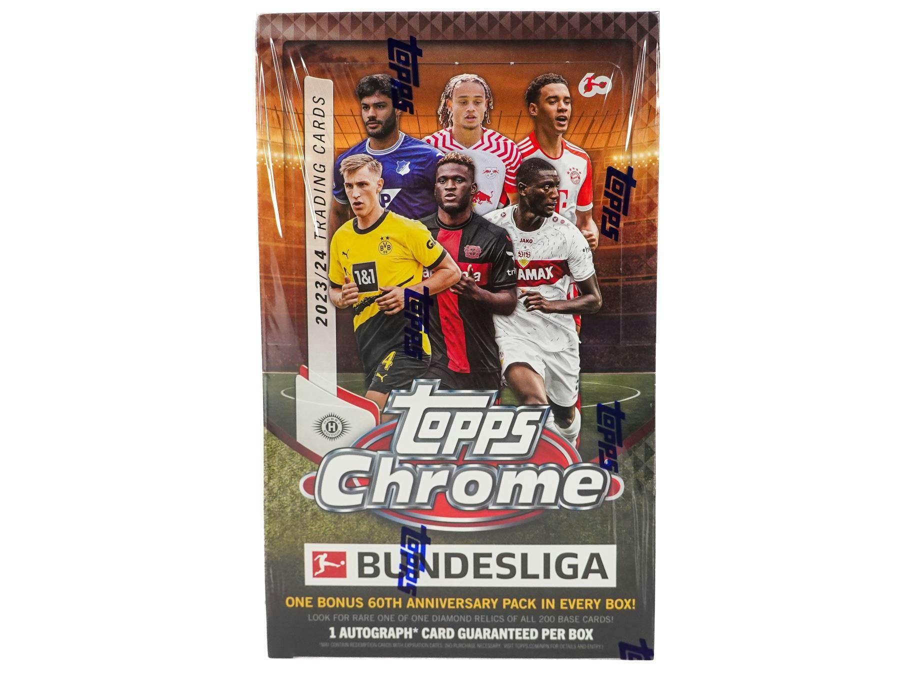 2023/24 Topps Chrome Bundesliga Soccer Hobby Box (1 Auto) - Soccer Hobby Box