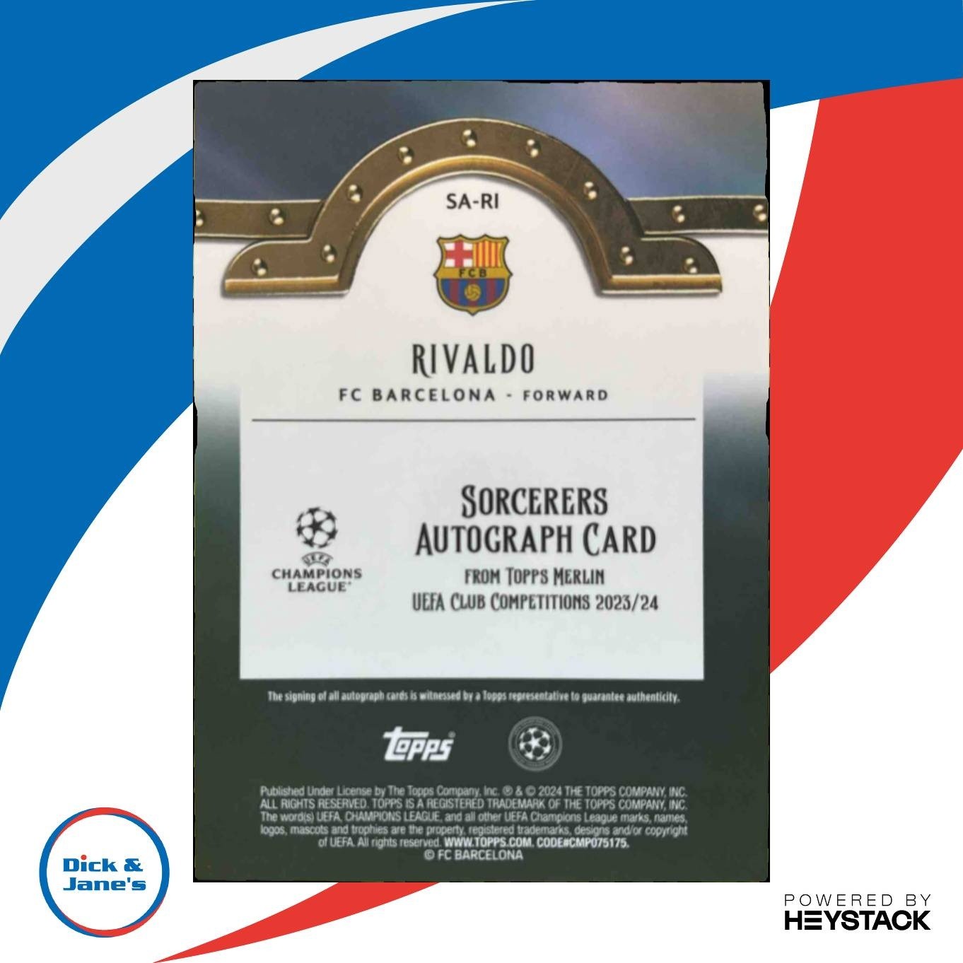 2023-24 Topps Chrome Merlin Rivaldo Sorcerers Orange /25 Auto FC Barcelona - Sports Cards