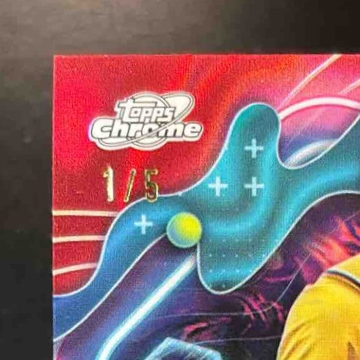 2023-24 Topps Cosmic Chrome Spencer Dinwiddie Auto Red Flare Refractor 1/5 - Sports Cards