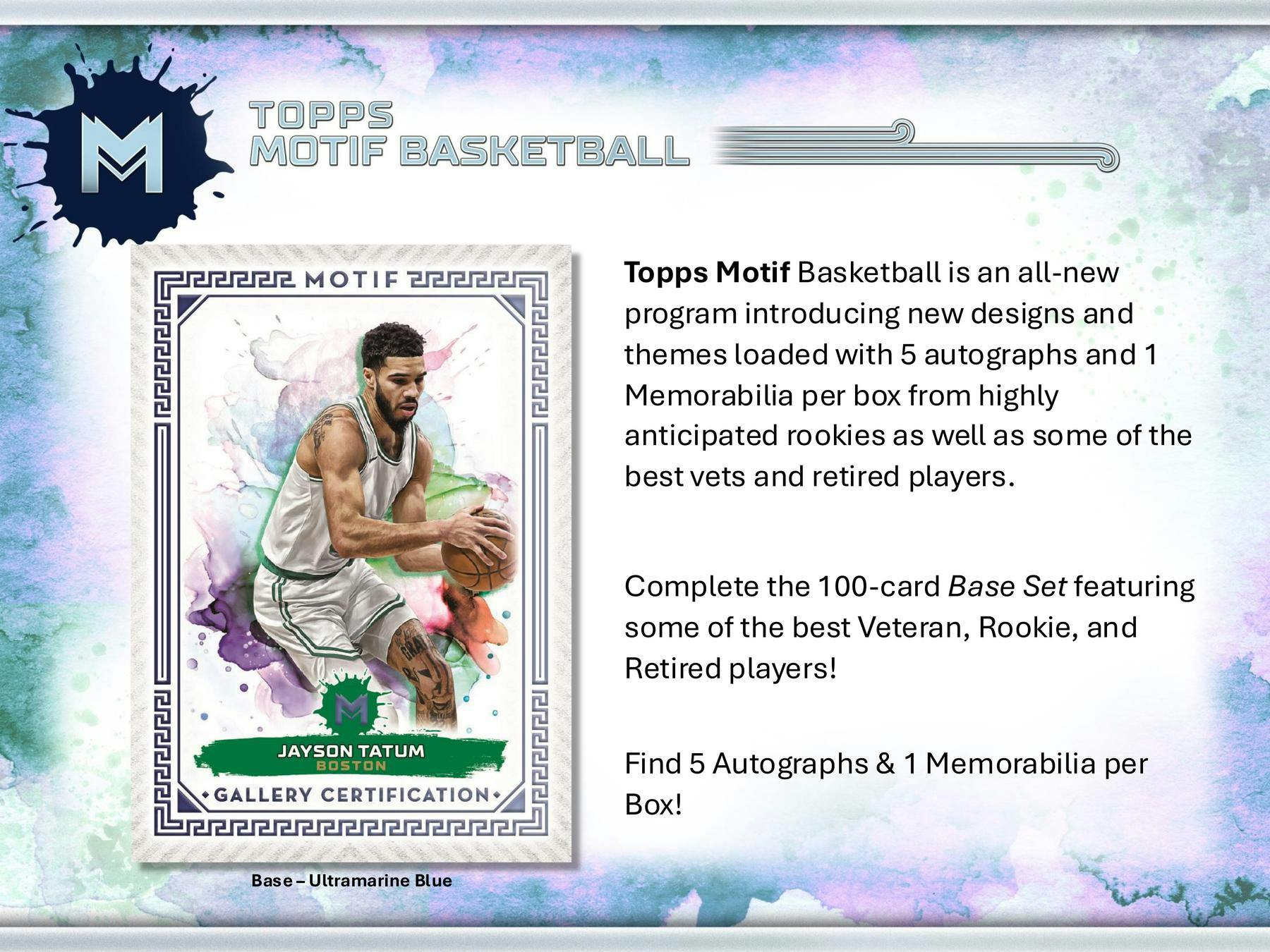 2023/24 Topps Motif Basketball Hobby Box (5 Autos + 1 Mem) Wemby RC ? - NBA Hobby Box