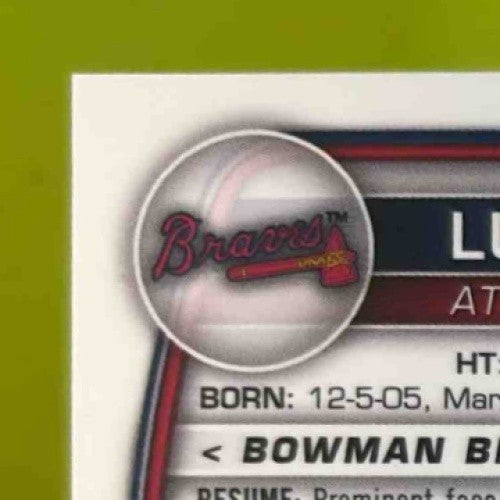 2023 Bowman Chrome Luis Guanipa Auto Gold Speckle /50 1st Prospect Braves - Sports Cards