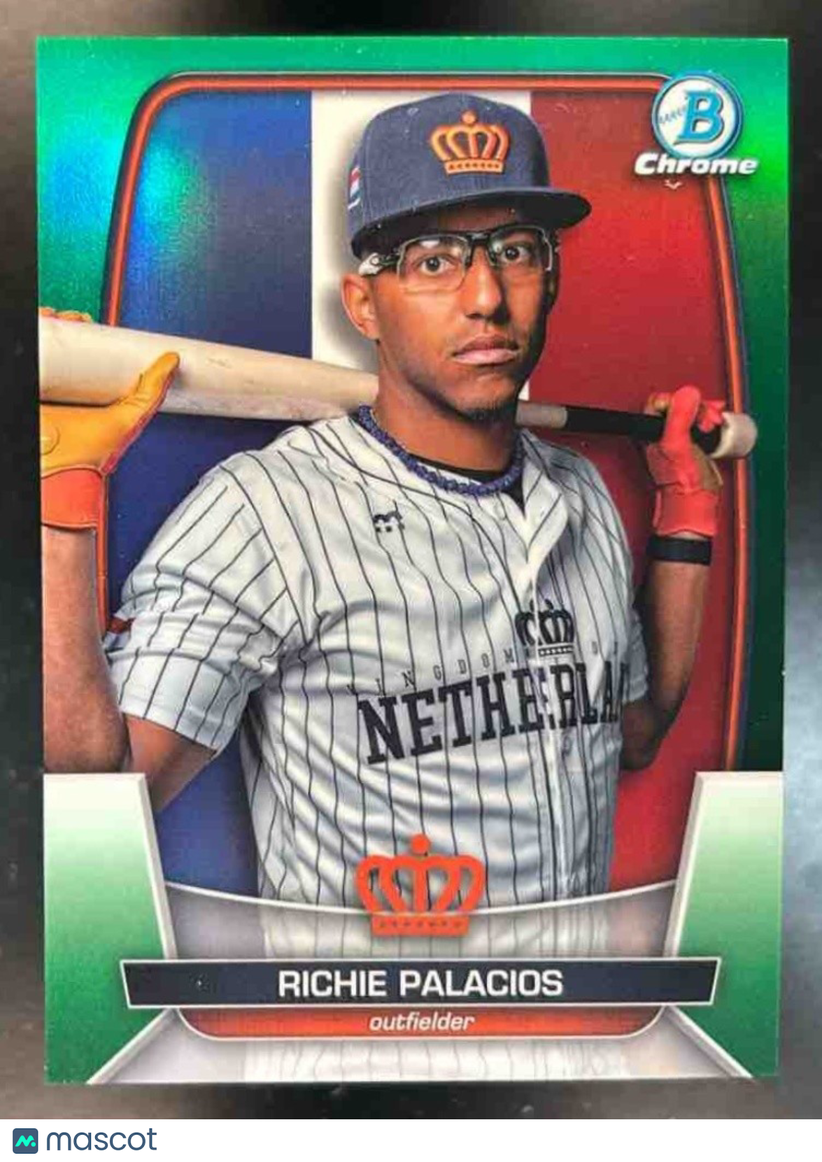 2023 Bowman Chrome Richie Palacios WBC Flag Variations Green /99 #WBC-67 - Sports Cards