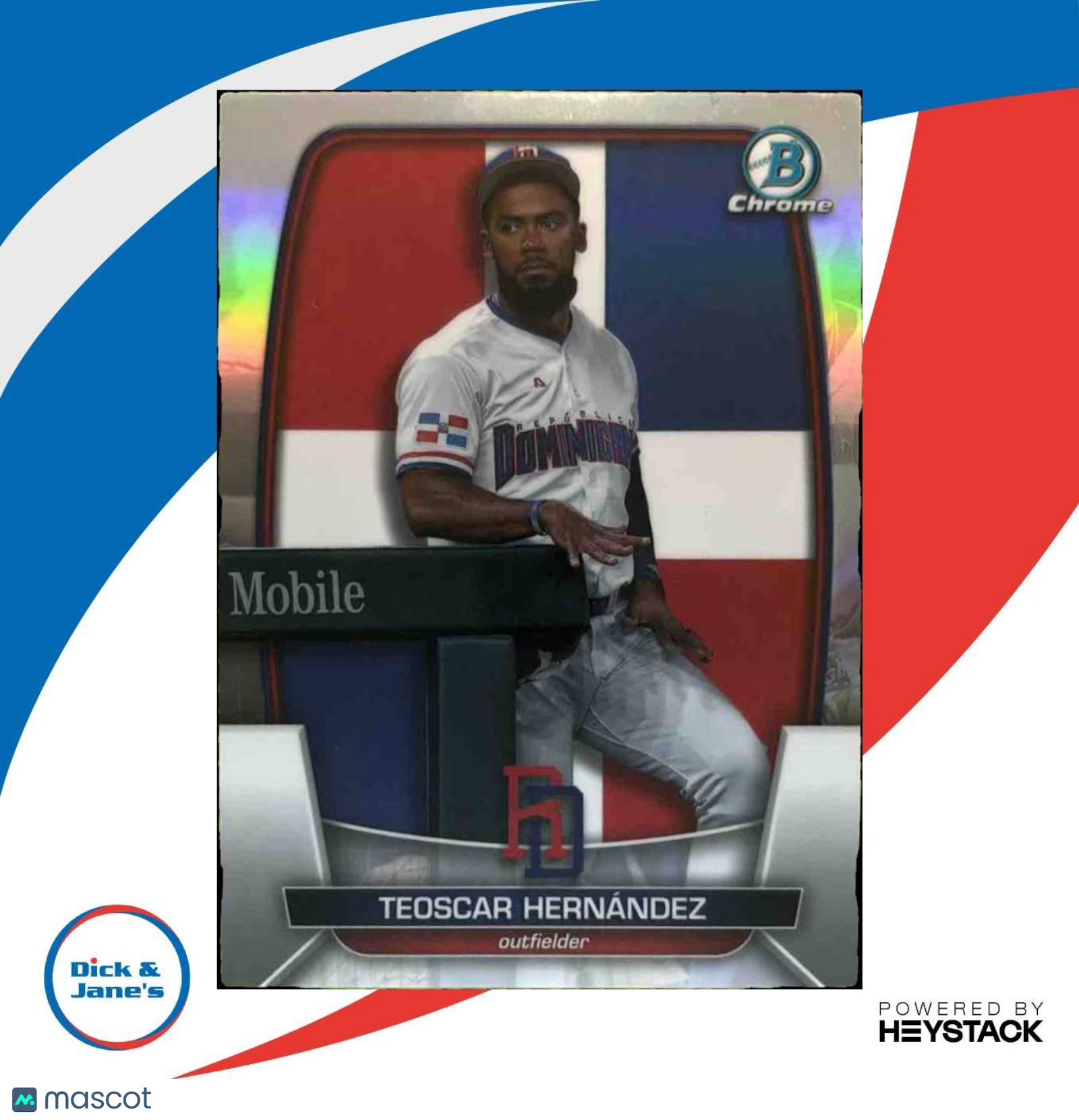 2023 Bowman Chrome Teoscar Hernandez WBC Flag Variations Refractor /499 #WBC-25 - Sports Cards