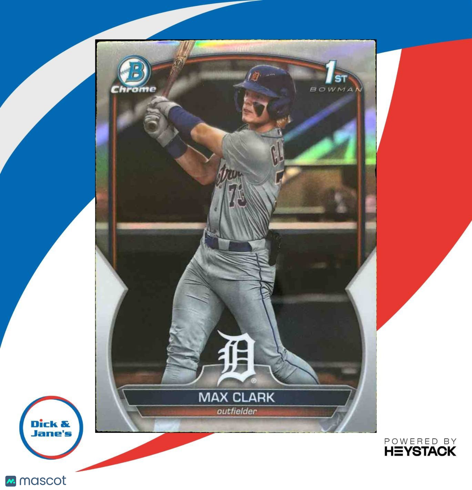 2023 Bowman Draft Max Clark Chrome #BDC-76 Refractor 1st Prospect Detroit Tigers - Sports Cards