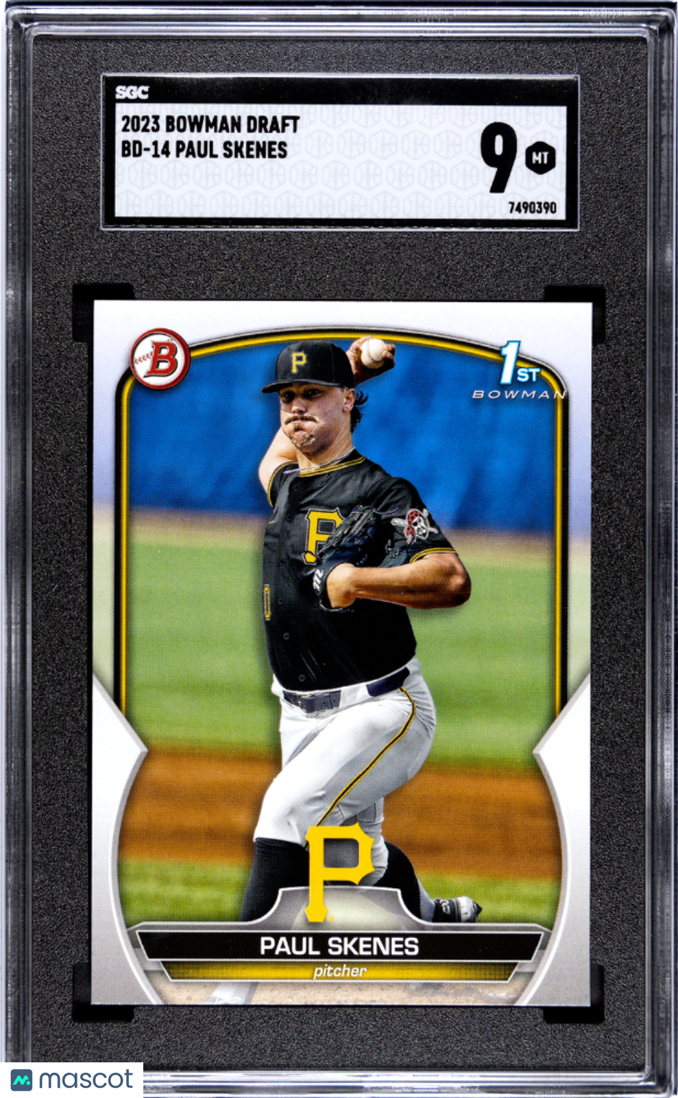 2023 Bowman Draft Paul Skenes Rookie #BD-14 SGC 9 MINT Pittsburgh Pirates - Graded Sports Cards