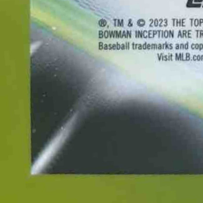 2023 Bowman Inception Kumar Rocker Auto Gold Foil Electricity /50 Texas Rangers - Sports Cards