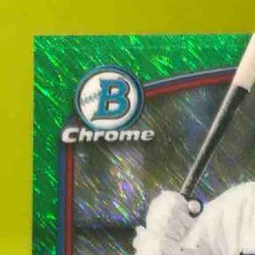 2023 Bowman Juan Alonso Chrome Green Shimmer Refractor /99 #BCP-137 Dodgers - Sports Cards