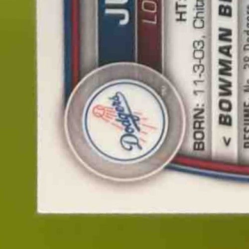 2023 Bowman Juan Alonso Chrome Green Shimmer Refractor /99 #BCP-137 Dodgers - Sports Cards