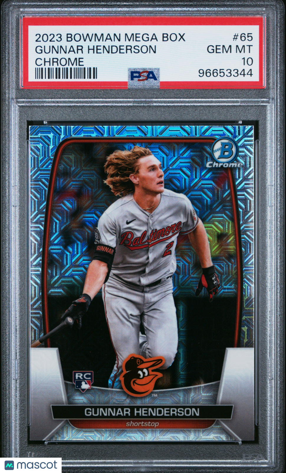 2023 Bowman Mega Box Chrome Gunnar Henderson #65 PSA 10 - Graded Sports Cards