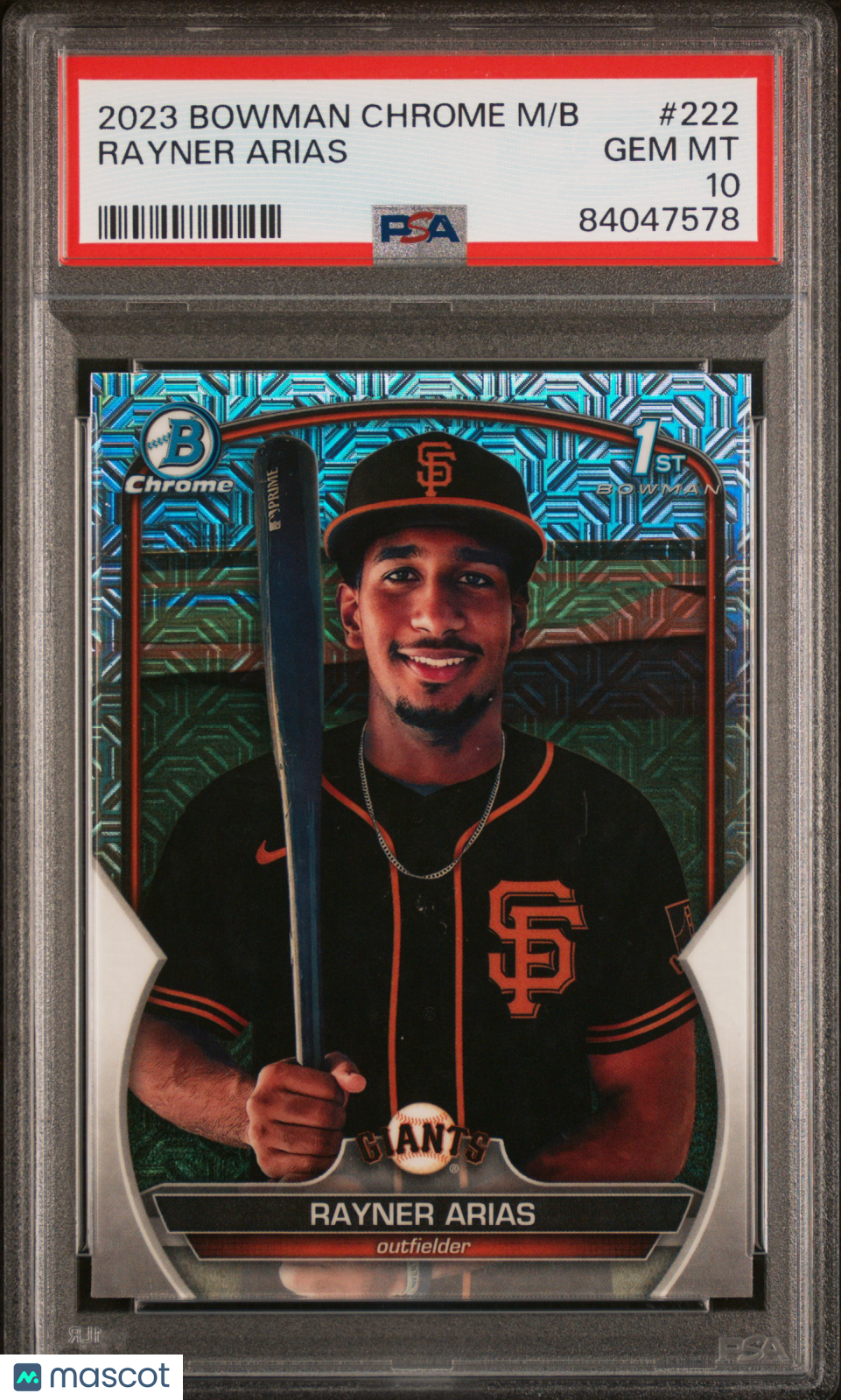 2023 Bowman Mega Box Chrome Rayner Arias PSA 10 GEM MINT San Francisco Giants - Graded Sports Cards