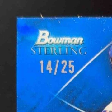 2023 Bowman Sterling Anthony Gutierrez Prospect Auto Blue Refractor 14/25 Auto - Sports Cards