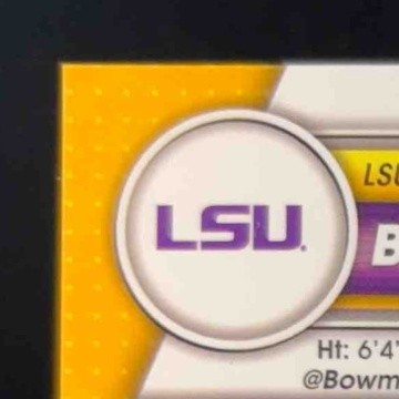 2023 Bowman University Chrome Brian Thomas Jr Auto Green Refractor 48/99 LSU RC - Sports Cards