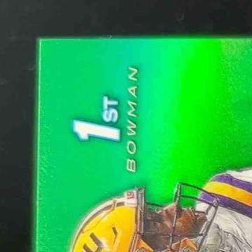 2023 Bowman University Chrome Brian Thomas Jr Auto Green Refractor 48/99 LSU RC - Sports Cards