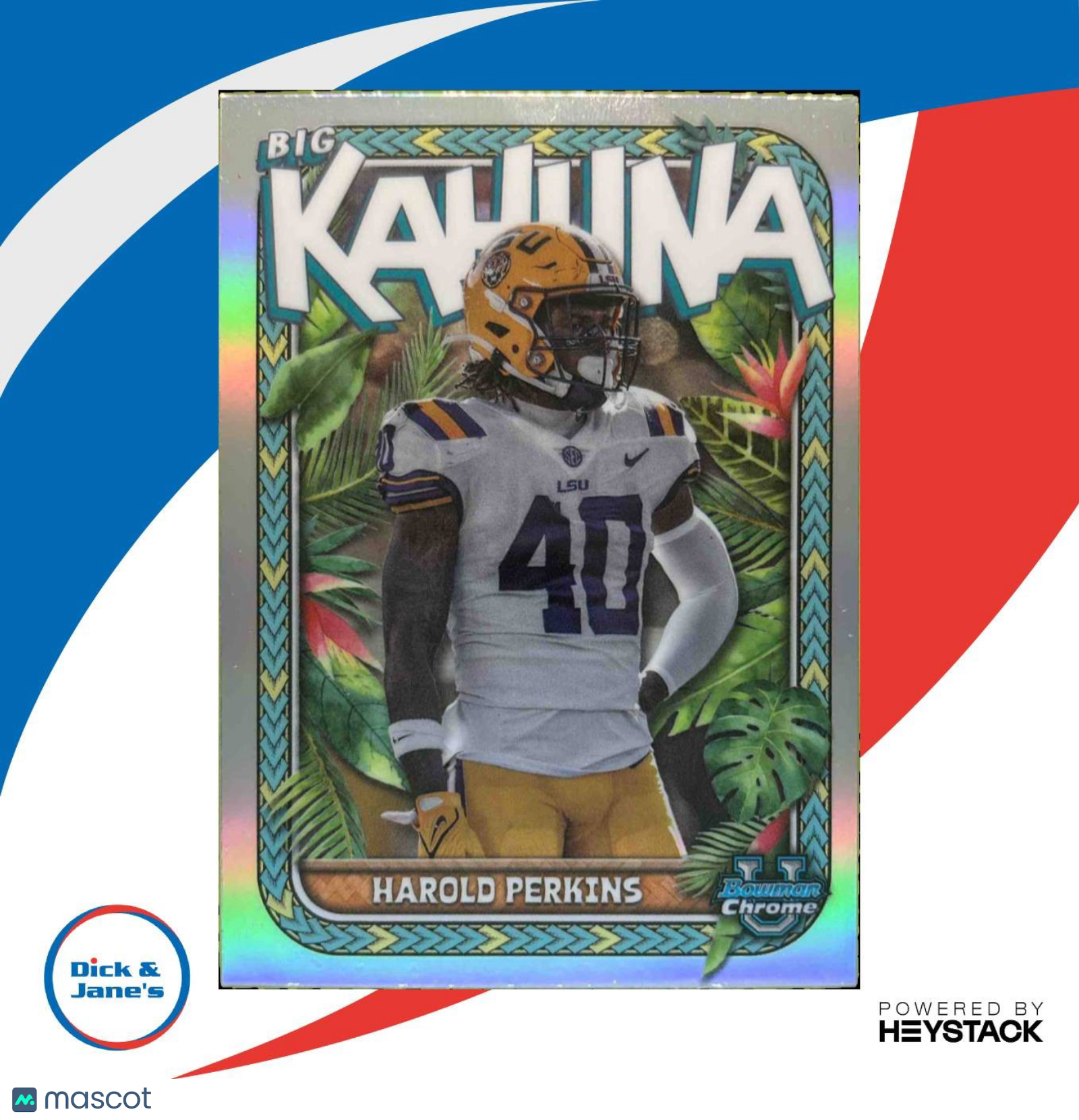 2023 Bowman University Chrome Harold Perkins The Big Kahuna #TBK-20 LSU Tigers - Sports Cards