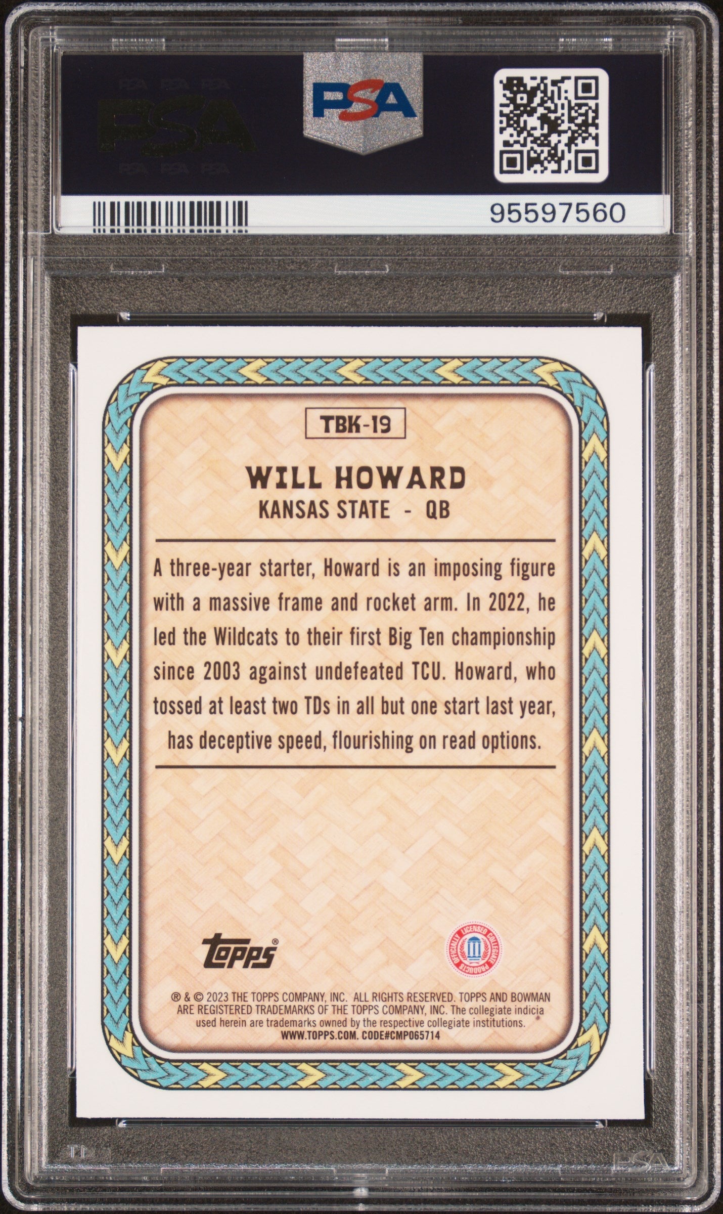 2023 Bowman University Chrome The Big Kahuna Will Howard PSA 10 Steelers Rookie - Graded Sports Cards