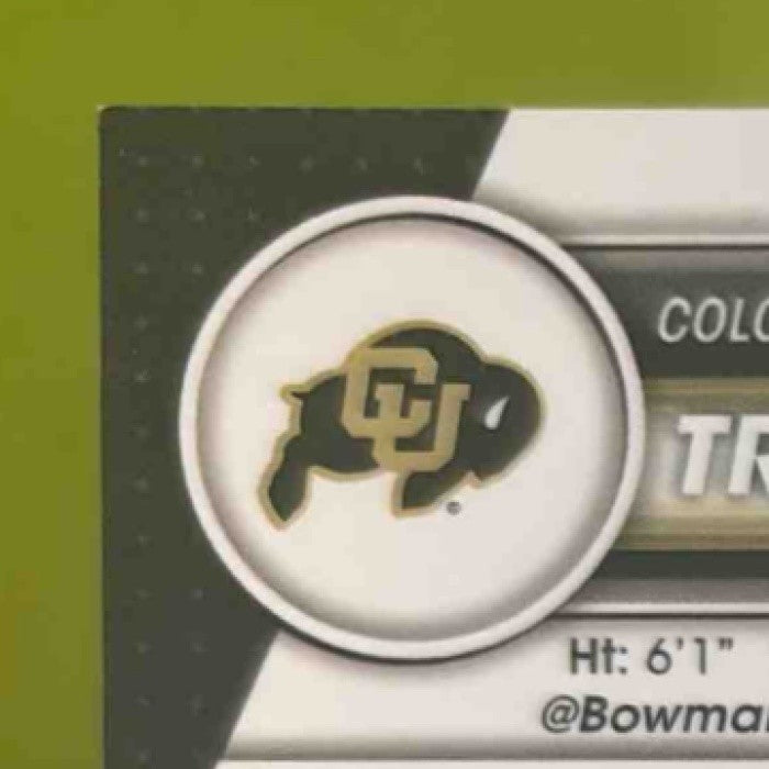 2023 Bowman University Chrome Travis Hunter Purple /399 #36 Colorado Buffaloes - Sports Cards