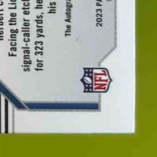 2023 Contenders Optic Justin Herbert Perennial Auto Black Scope 4/25 Chargers - Sports Cards