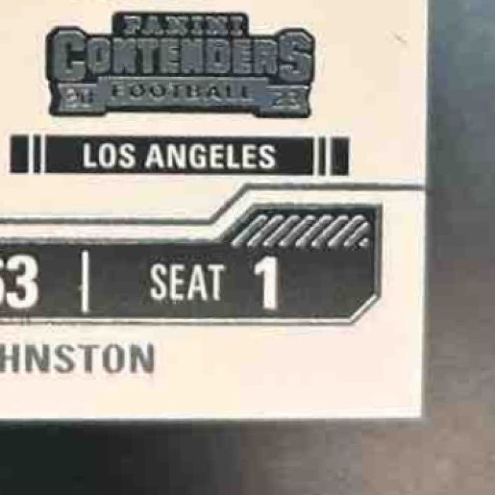 2023 Contenders Quentin Johnston Rookie Ticket Swatches Variations RC Chargers - Sports Cards