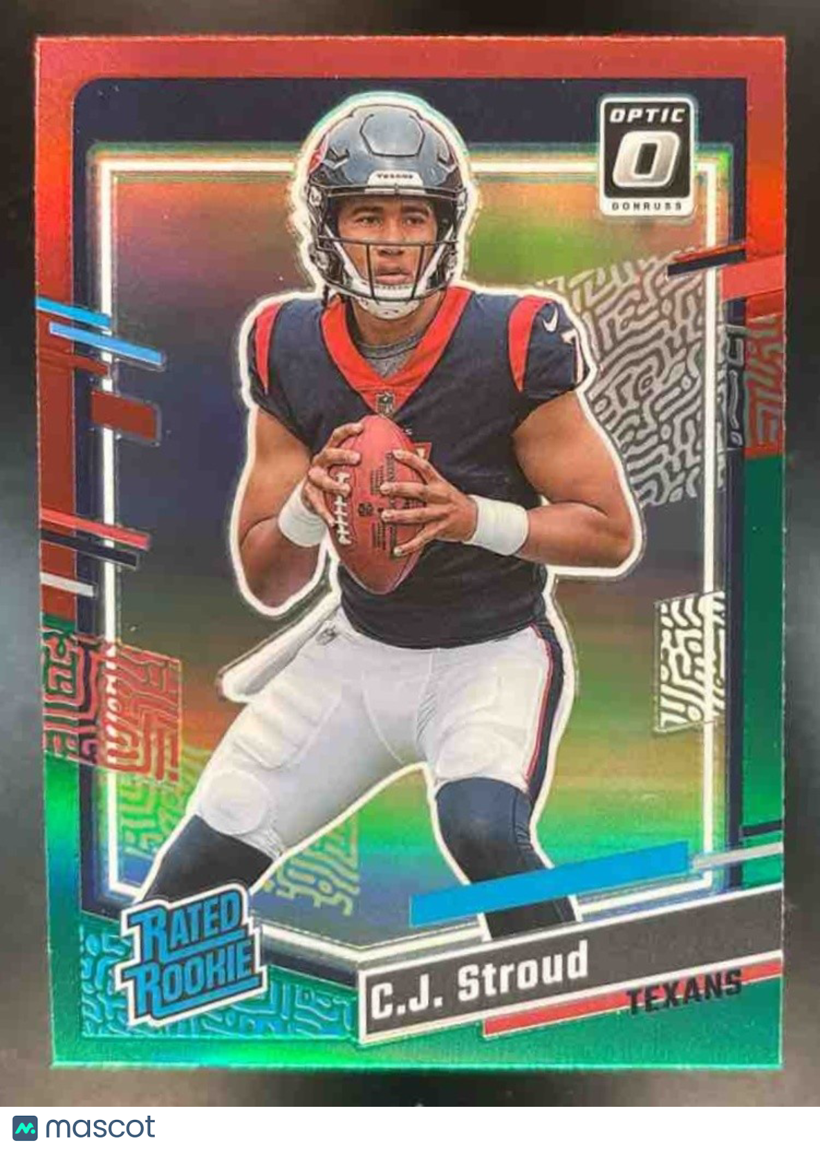 2023 Donruss C.J. Stroud Optic Rated Rookie Preview Red & Green #339 RC Texans - Sports Cards