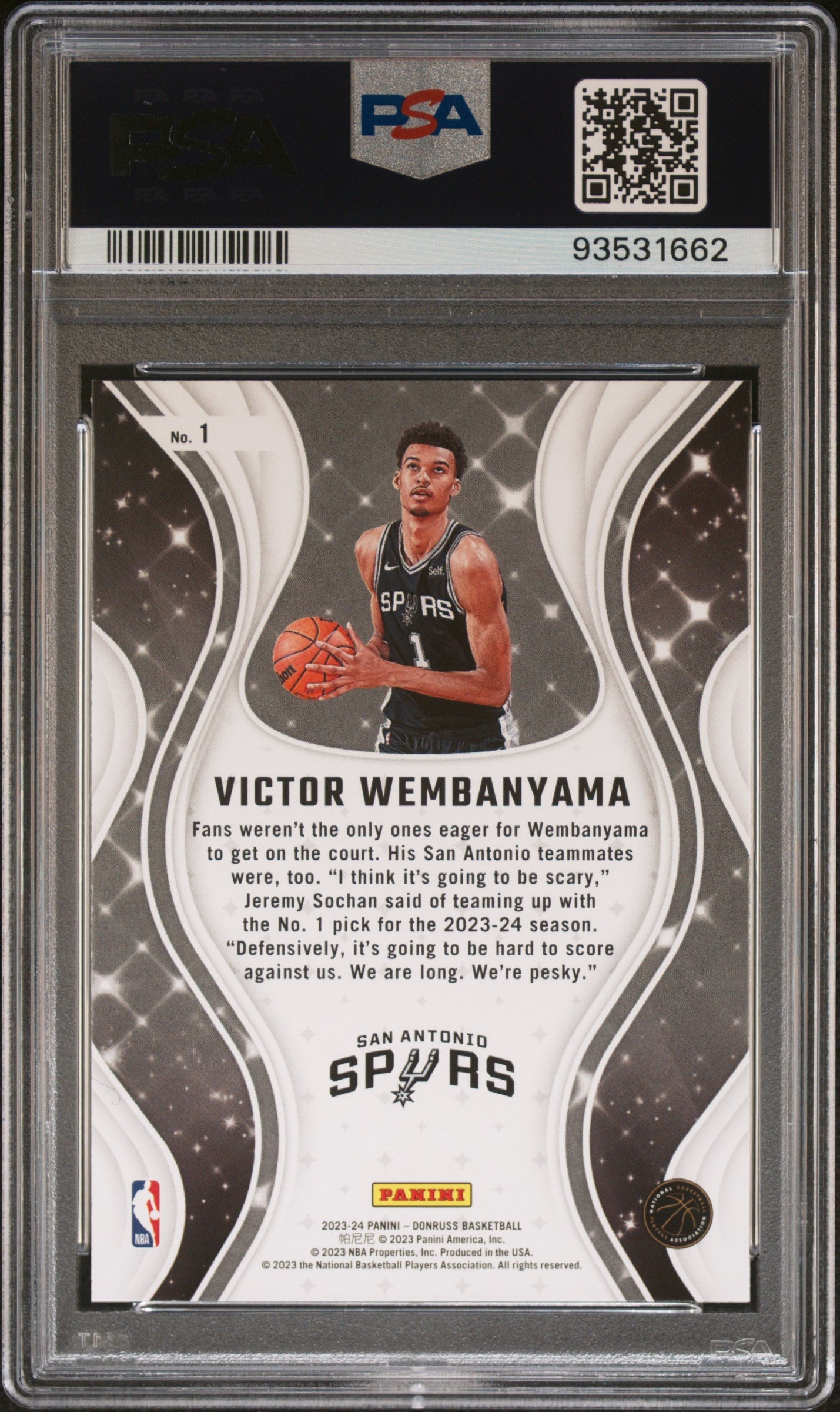 2023 Donruss Magicians Victor Wembanyama #1 PSA 10 GEM MINT San Antonio Spurs - Graded Sports Cards