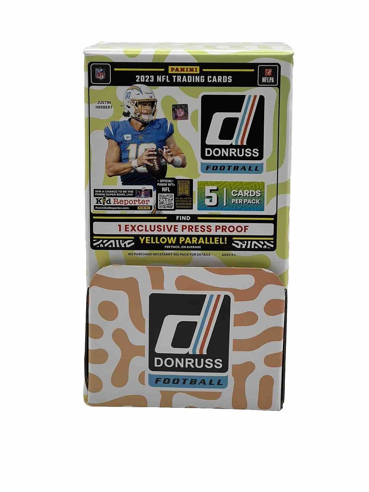 2023 Donruss NFL Football Trading Card GRAVITY FEED Box [48 Packs] (Yellow Parallel / Pack) SHIP ONLY - Sports