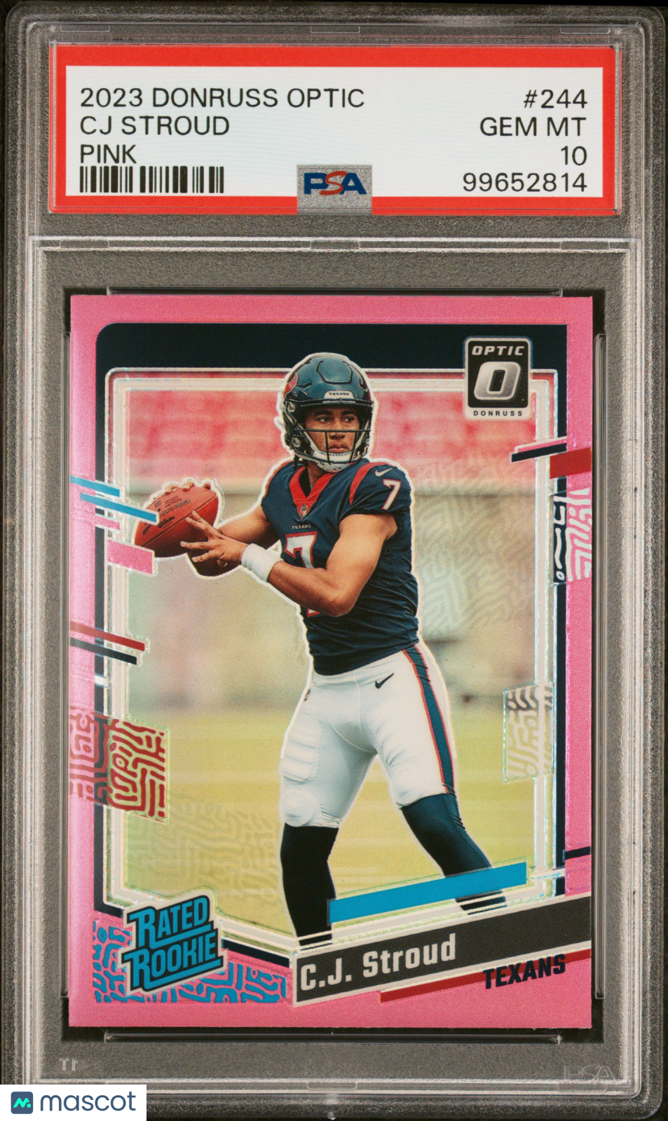 2023 Donruss Optic CJ Stroud Pink Rated Rookie PSA 10 GEM MINT Houston Texans - Graded Sports Cards