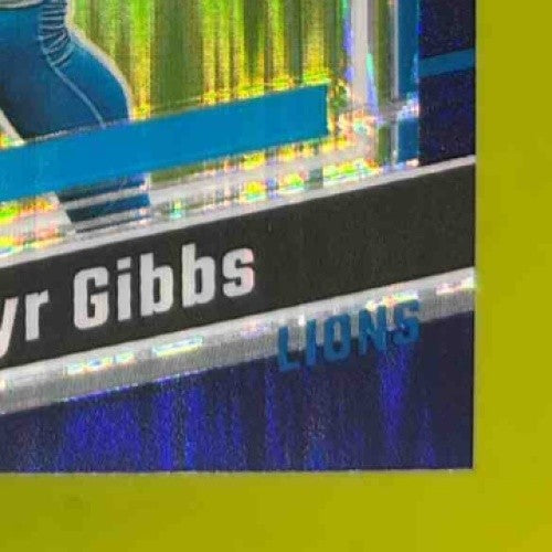 2023 Donruss Optic Jahmyr Gibbs Purple Shock Prizm #236 RC Detroit Lions - Sports Cards