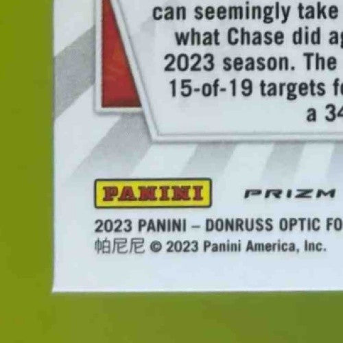 2023 Donruss Optic Ja’Marr Chase Diamond Hands Holo Prizm Cincinnati Bengals - Sports Cards