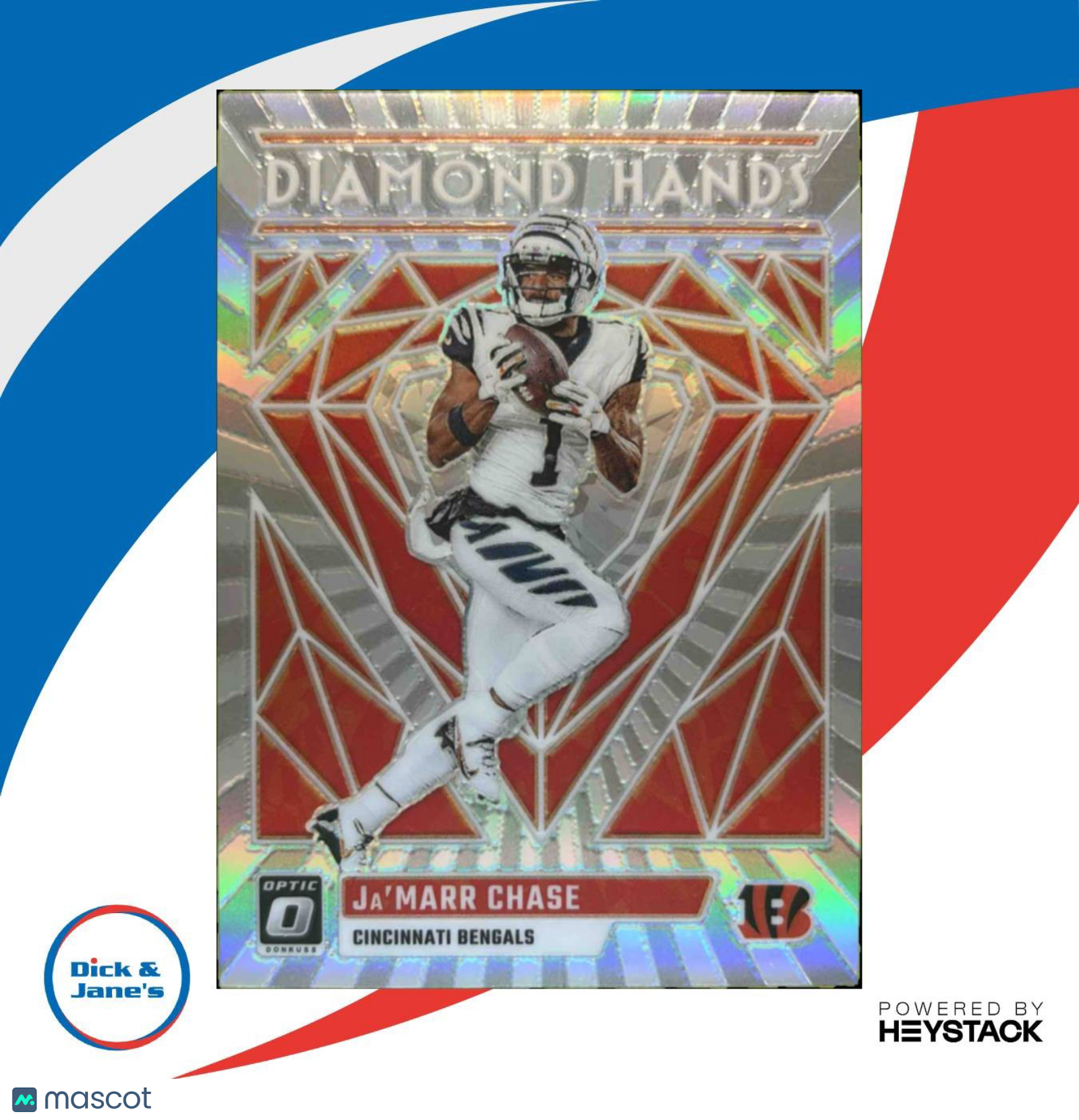 2023 Donruss Optic Ja’Marr Chase Diamond Hands Holo Prizm Cincinnati Bengals - Sports Cards