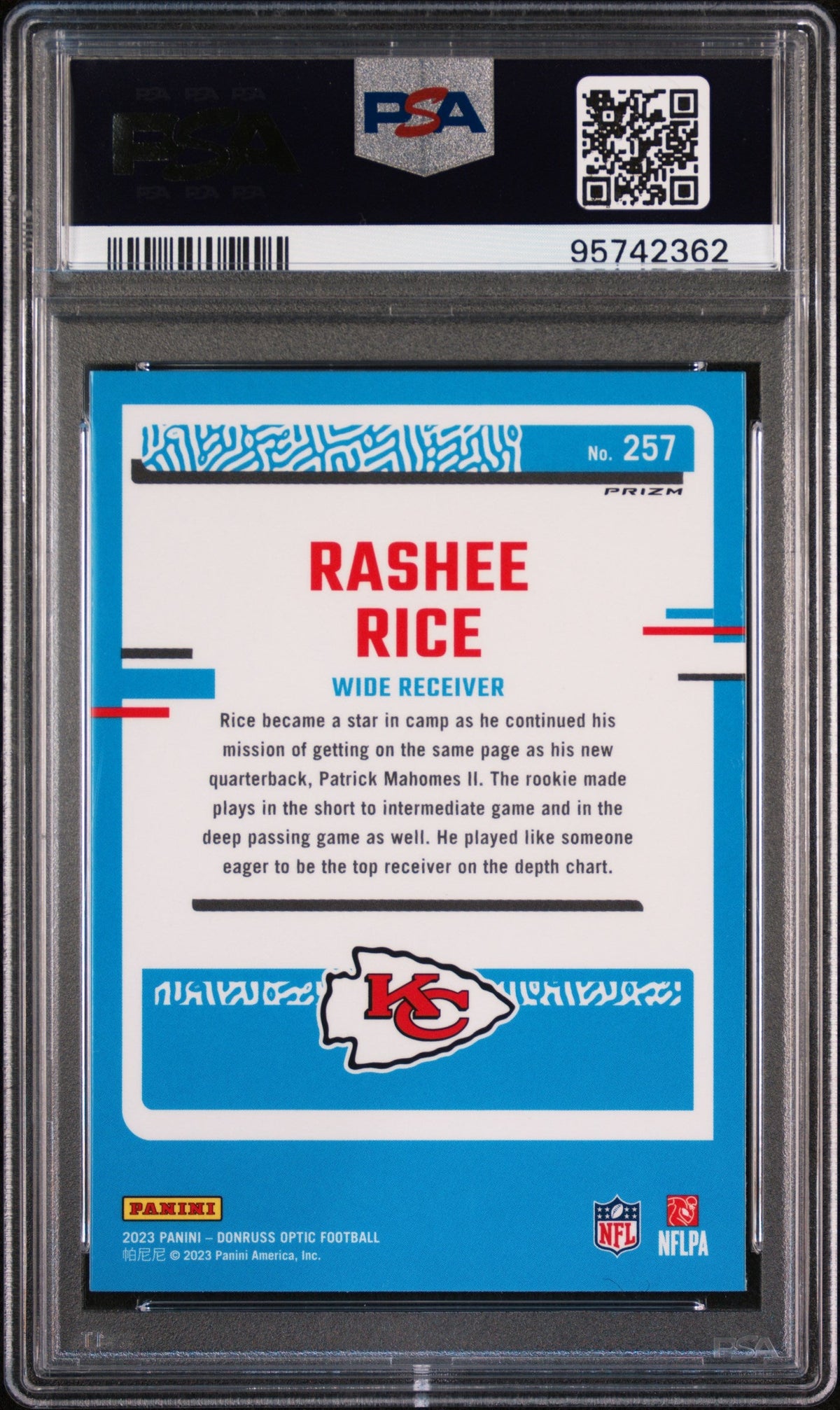 2023 Donruss Optic Rashee Rice Holo Rated Rookie #257