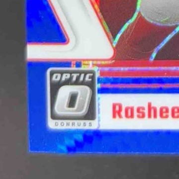 2023 Donruss Optic Rashee Rice Rookie Phenom Blue Hyper MEM Kansas City Chiefs - Sports Cards