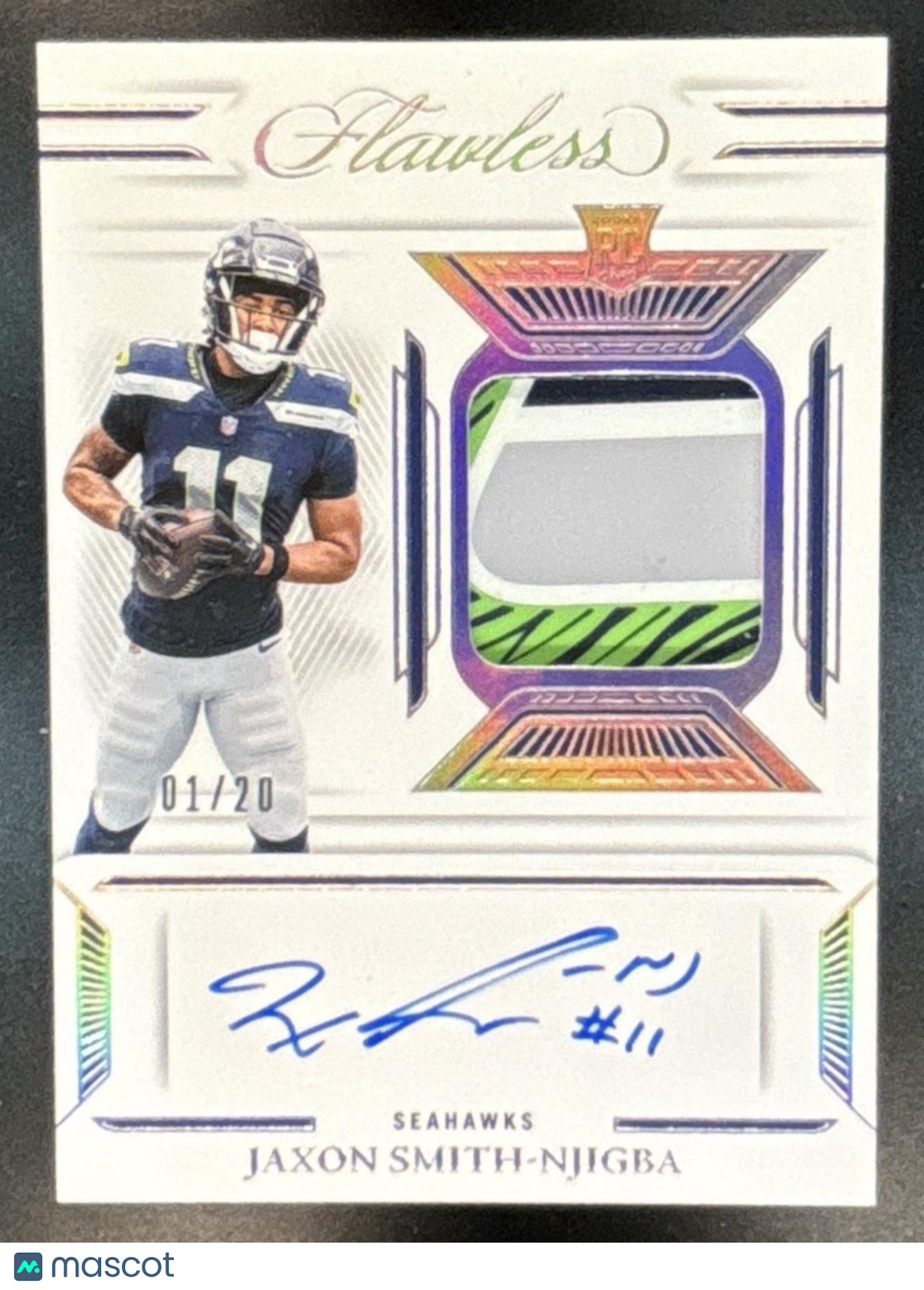 2023 Flawless Jaxon Smith-Njigba Signature Gloves Auto 1/20 Book End Seahawks - Sports Cards