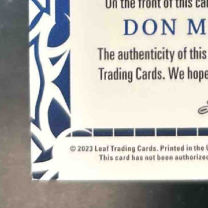 2023 Leaf Bronx Legacy Don Mattingly Auto /15 #BA-DM1 - Sports Cards